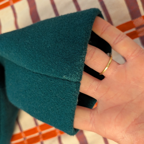 Women's JCrew Size 00 Green Wool Blend Cocoon Jacket - Picture 12 of 12